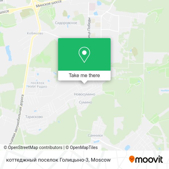 коттеджный поселок Голицыно-3 map