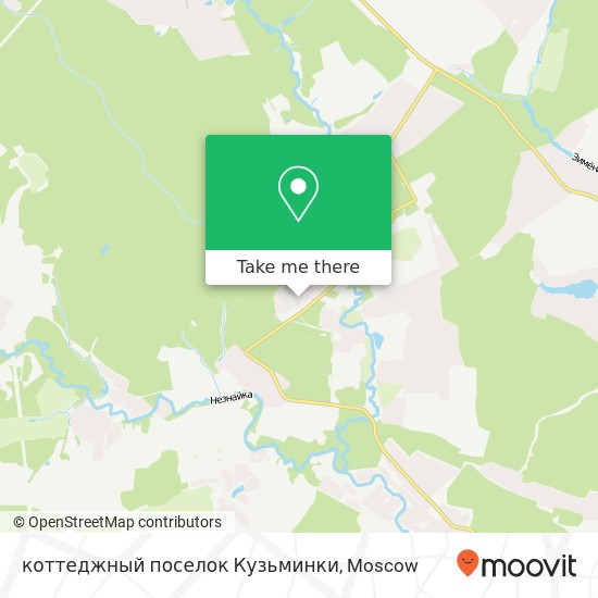 коттеджный поселок Кузьминки map