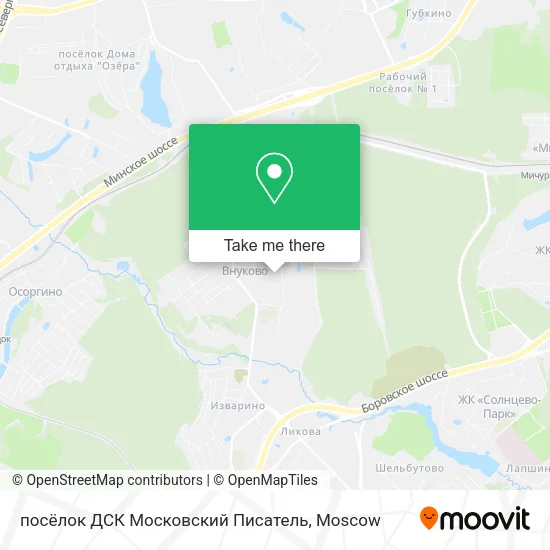 посёлок ДСК Московский Писатель map