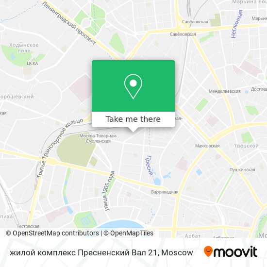 жилой комплекс Пресненский Вал 21 map