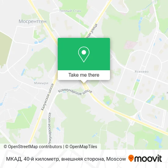 МКАД, 40-й километр, внешняя сторона map
