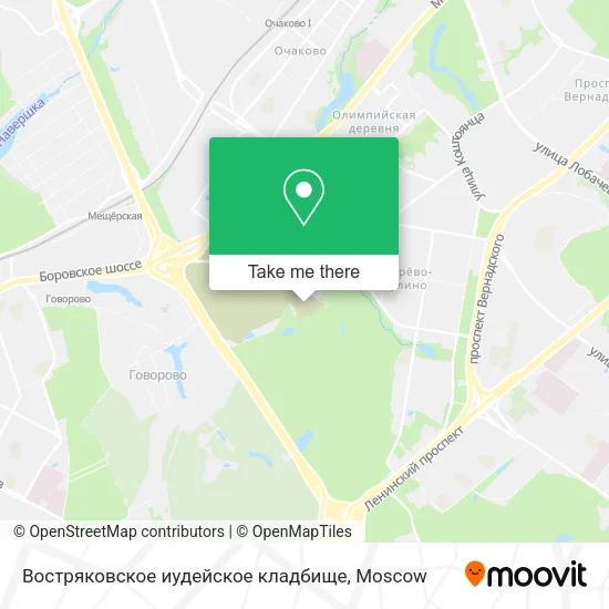 Востряковское иудейское кладбище map