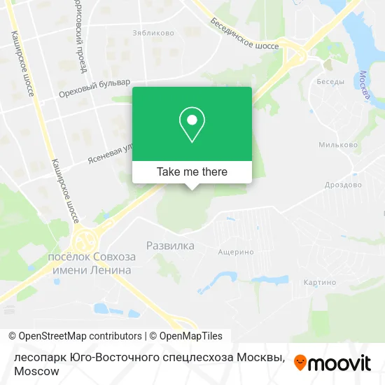 лесопарк Юго-Восточного спецлесхоза Москвы map