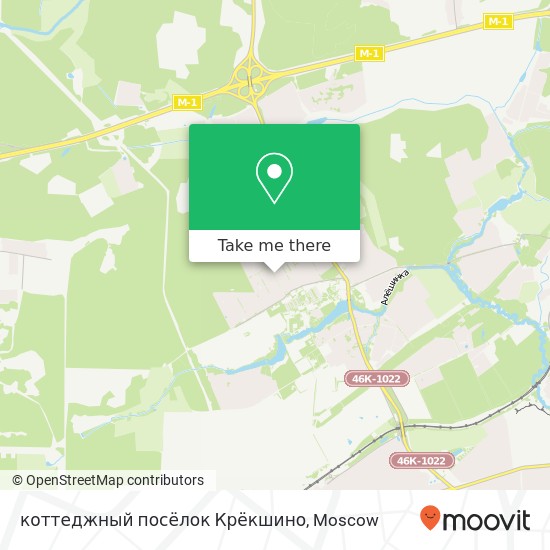 коттеджный посёлок Крёкшино map