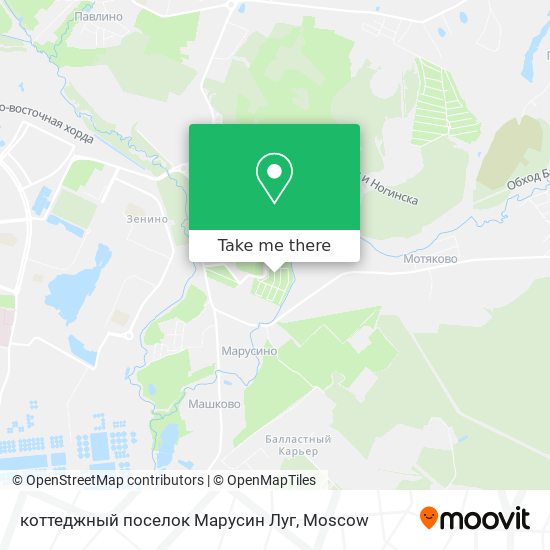 коттеджный поселок Марусин Луг map