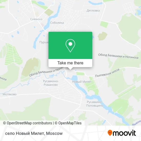 село Новый Милет map