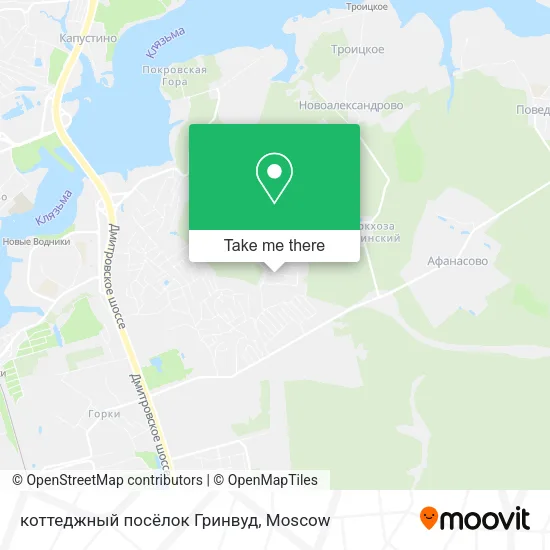 коттеджный посёлок Гринвуд map