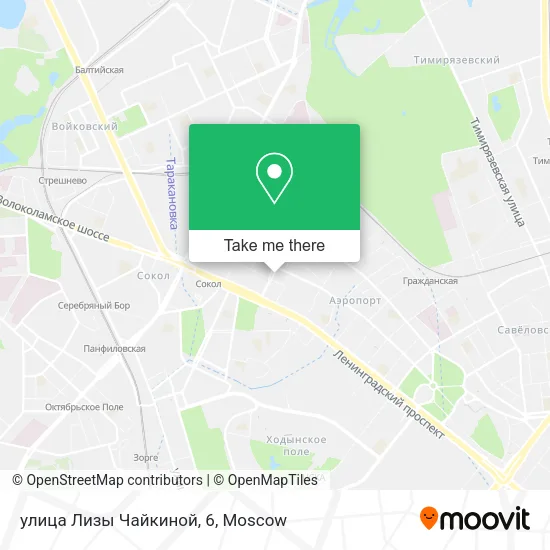 улица Лизы Чайкиной, 6 map