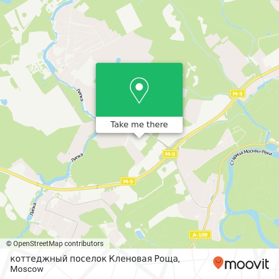 коттеджный поселок Кленовая Роща map