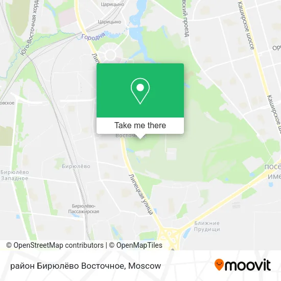 район Бирюлёво Восточное map