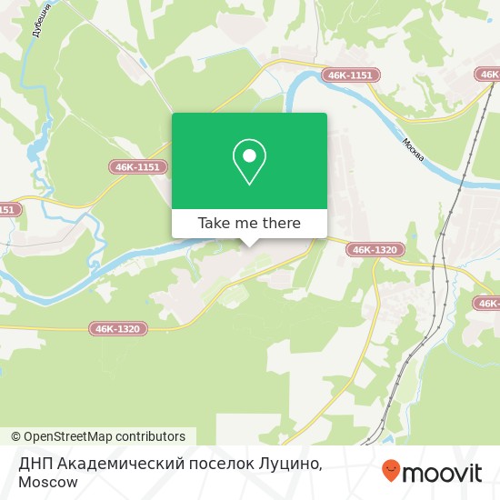 ДНП Академический поселок Луцино map