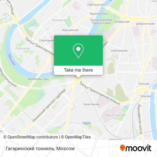Гагаринский тоннель map