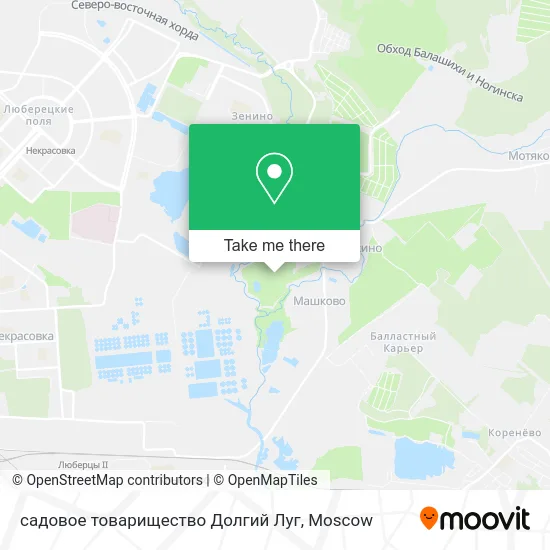 садовое товарищество Долгий Луг map