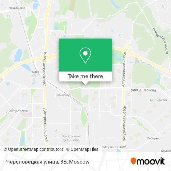 Череповецкая улица, 3Б map