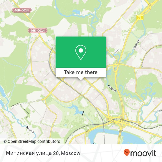 Митинская улица 28 map