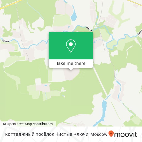 коттеджный посёлок Чистые Ключи map