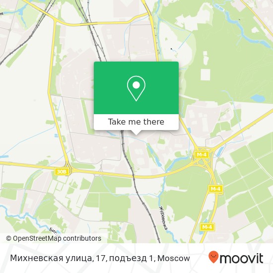 Михневская улица, 17, подъезд 1 map