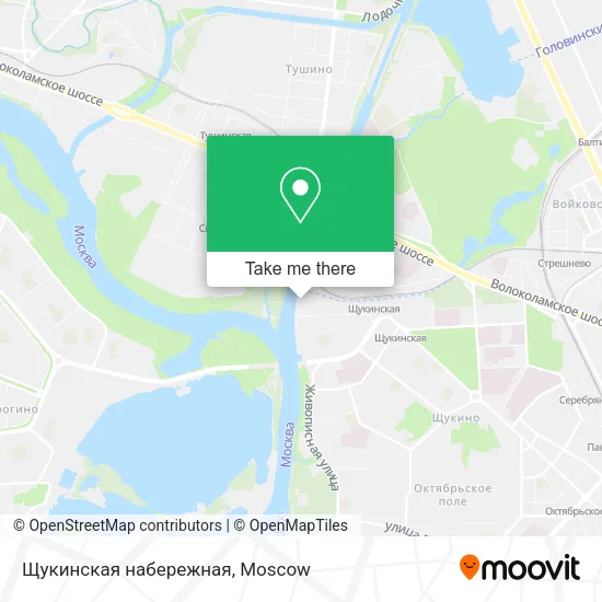 Щукинская набережная map