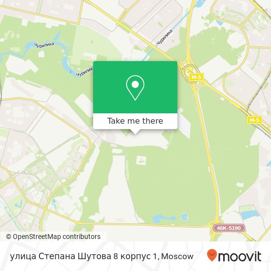 улица Степана Шутова 8 корпус 1 map