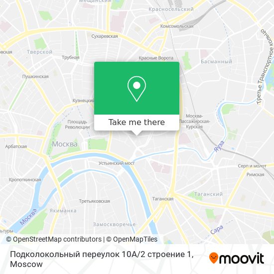 Подколокольный переулок 10А / 2 строение 1 map