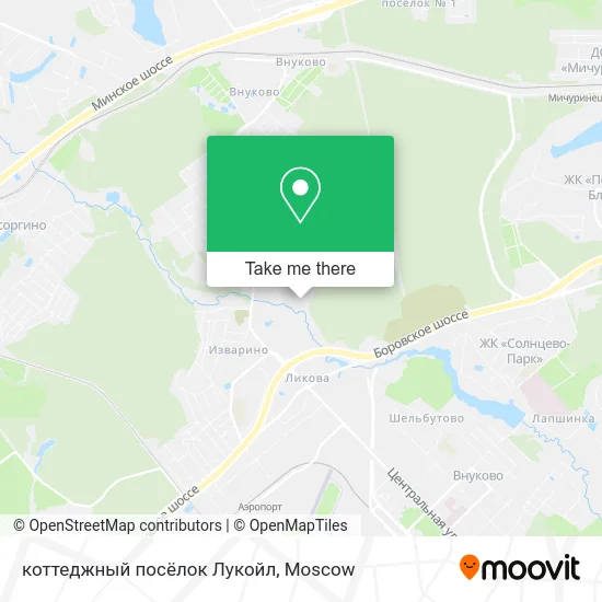 коттеджный посёлок Лукойл map