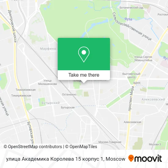 улица Академика Королева 15 корпус 1 map