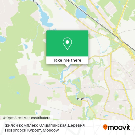 жилой комплекс Олимпийская Деревня Новогорск Курорт map