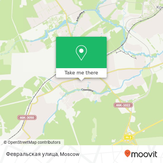 Февральская улица map