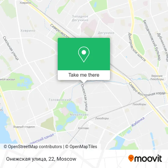 Онежская улица, 22 map
