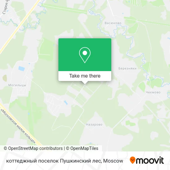 коттеджный поселок Пушкинский лес map