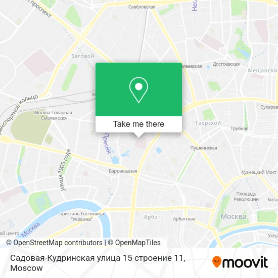 Садовая-Кудринская улица 15 строение 11 map