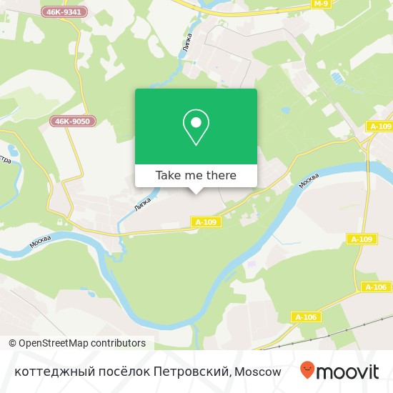 коттеджный посёлок Петровский map