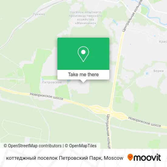 коттеджный поселок Петровский Парк map