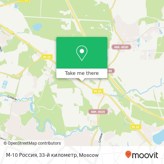 М-10 Россия, 33-й километр map