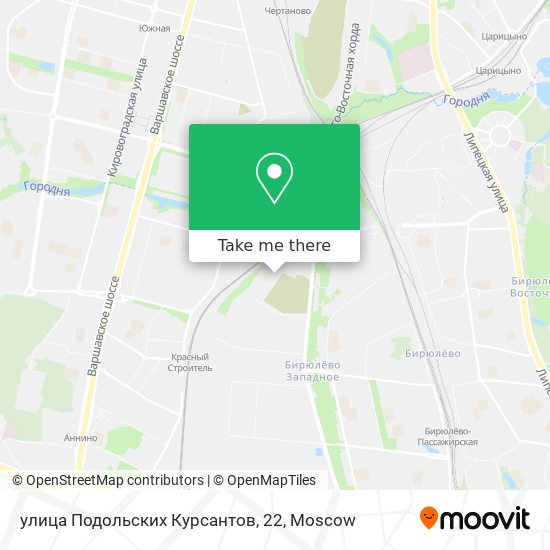 улица Подольских Курсантов, 22 map