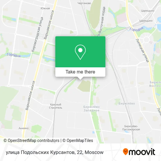 улица Подольских Курсантов, 22 map