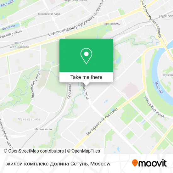 жилой комплекс Долина Сетунь map