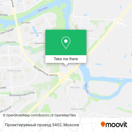 Проектируемый проезд 5402 map