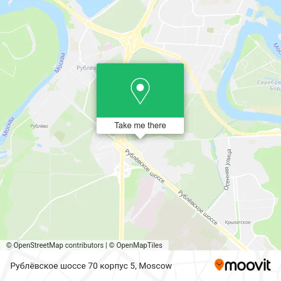 Рублёвское шоссе 70 корпус 5 map
