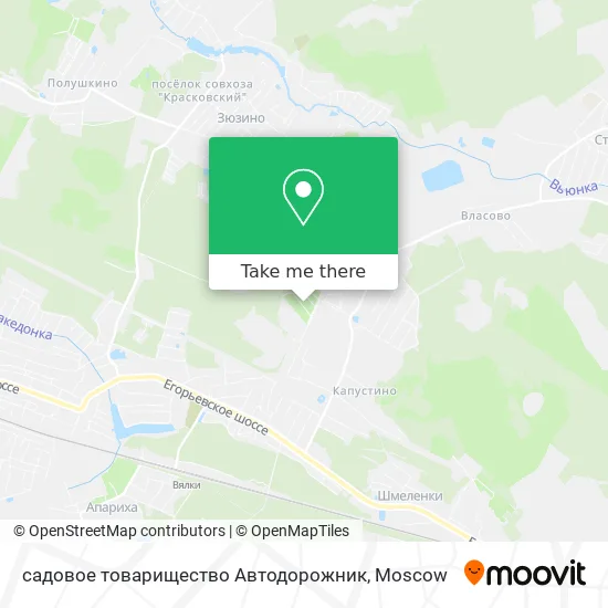 садовое товарищество Автодорожник map