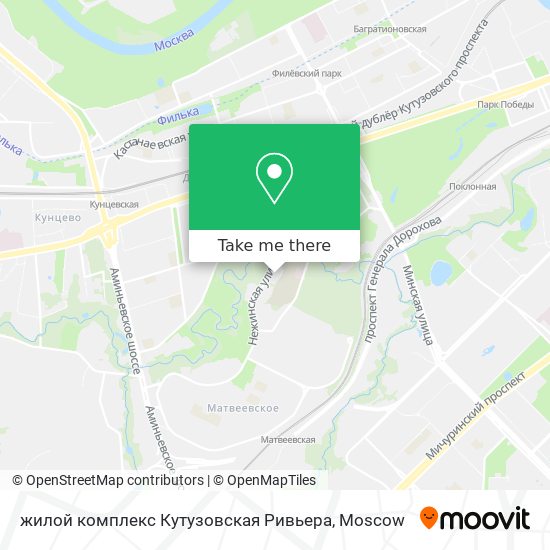 жилой комплекс Кутузовская Ривьера map