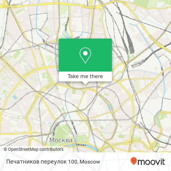 Печатников переулок 100 map