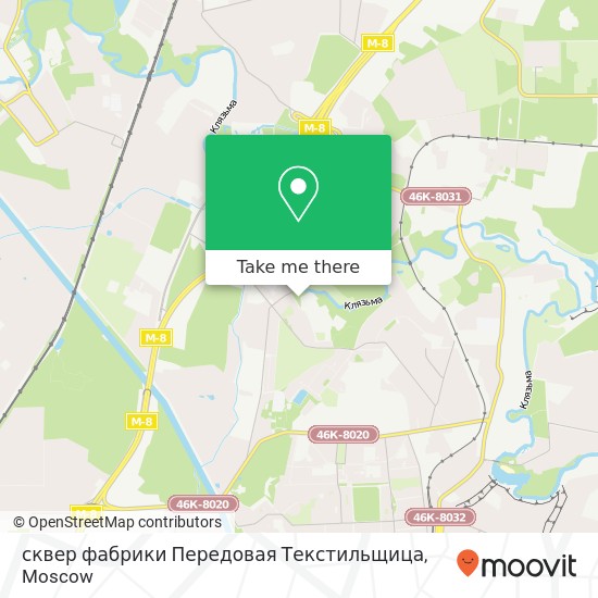 сквер фабрики Передовая Текстильщица map