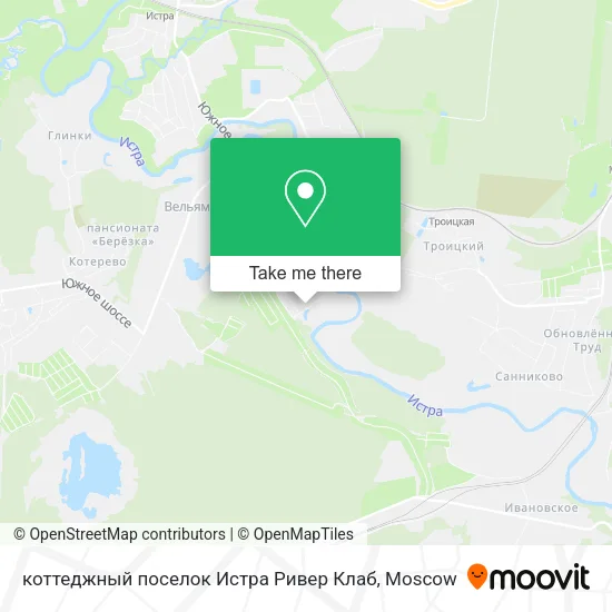 коттеджный поселок Истра Ривер Клаб map