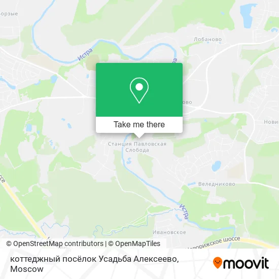 коттеджный посёлок Усадьба Алексеево map
