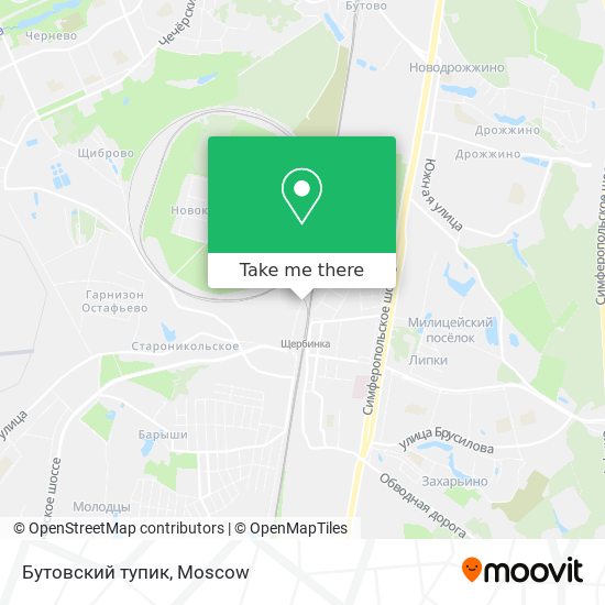 Бутовский тупик map