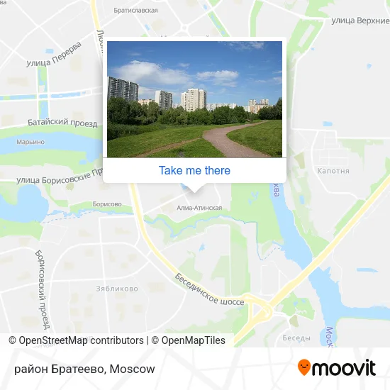 район Братеево map