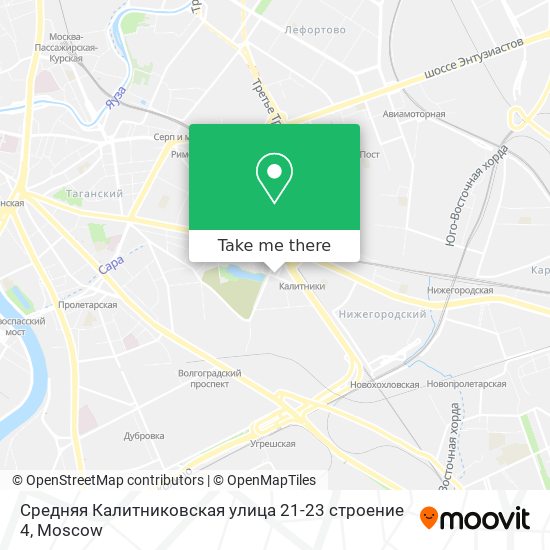 Средняя Калитниковская улица 21-23 строение 4 map