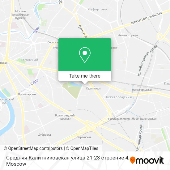 Средняя Калитниковская улица 21-23 строение 4 map