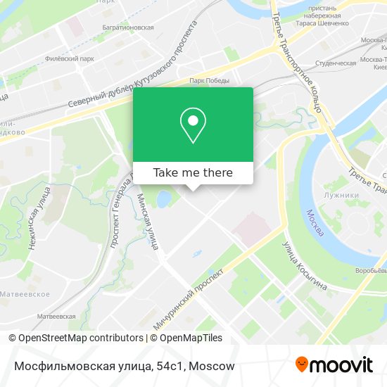 Мосфильмовская улица, 54с1 map